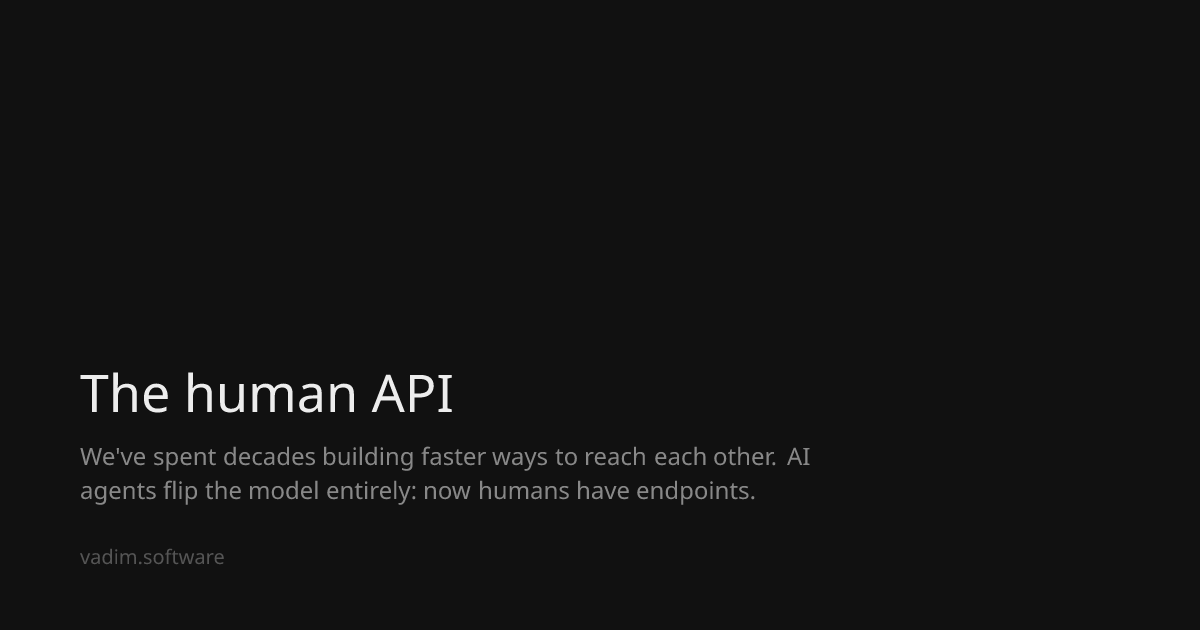 The human API — Vadim Fintinari